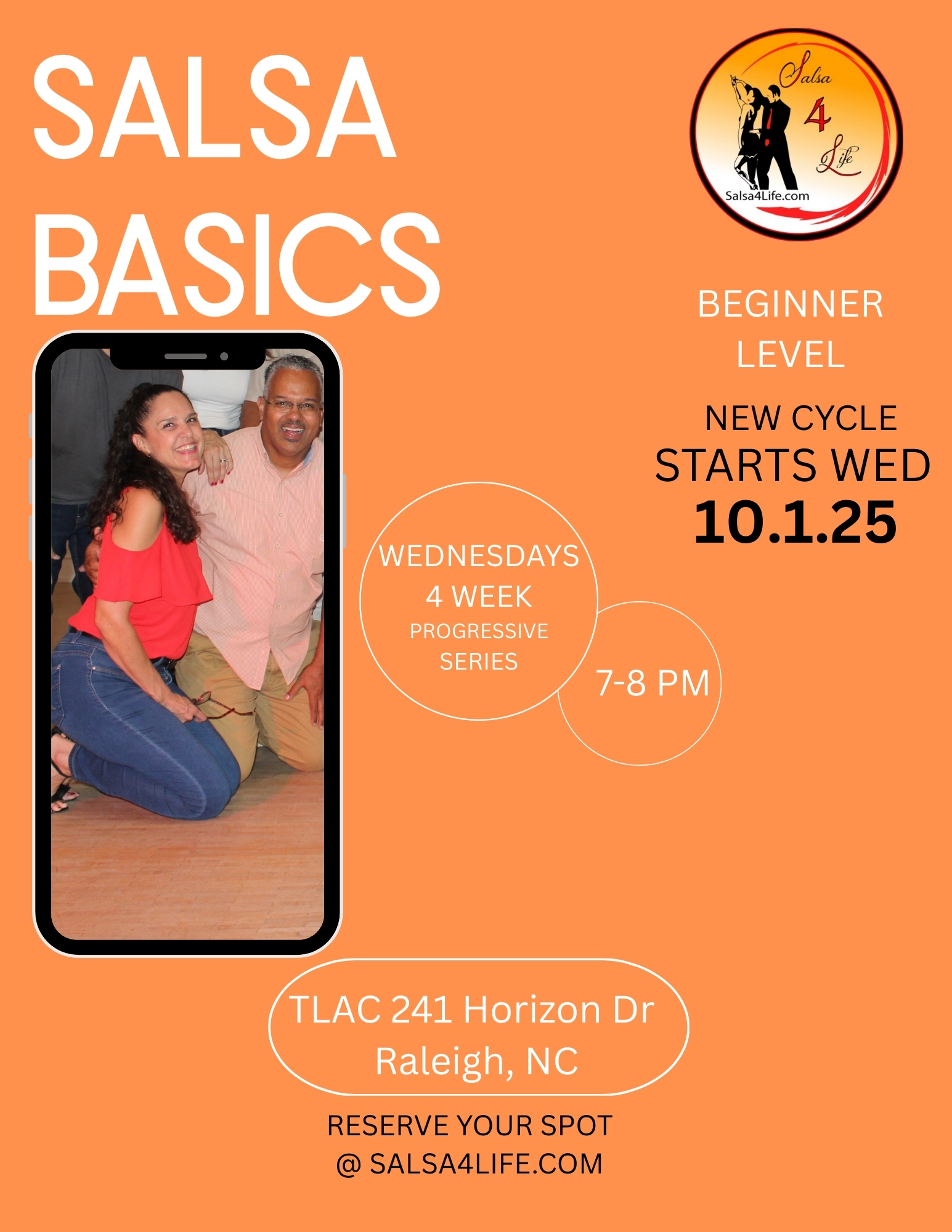 Salsa lessons Raleigh NC