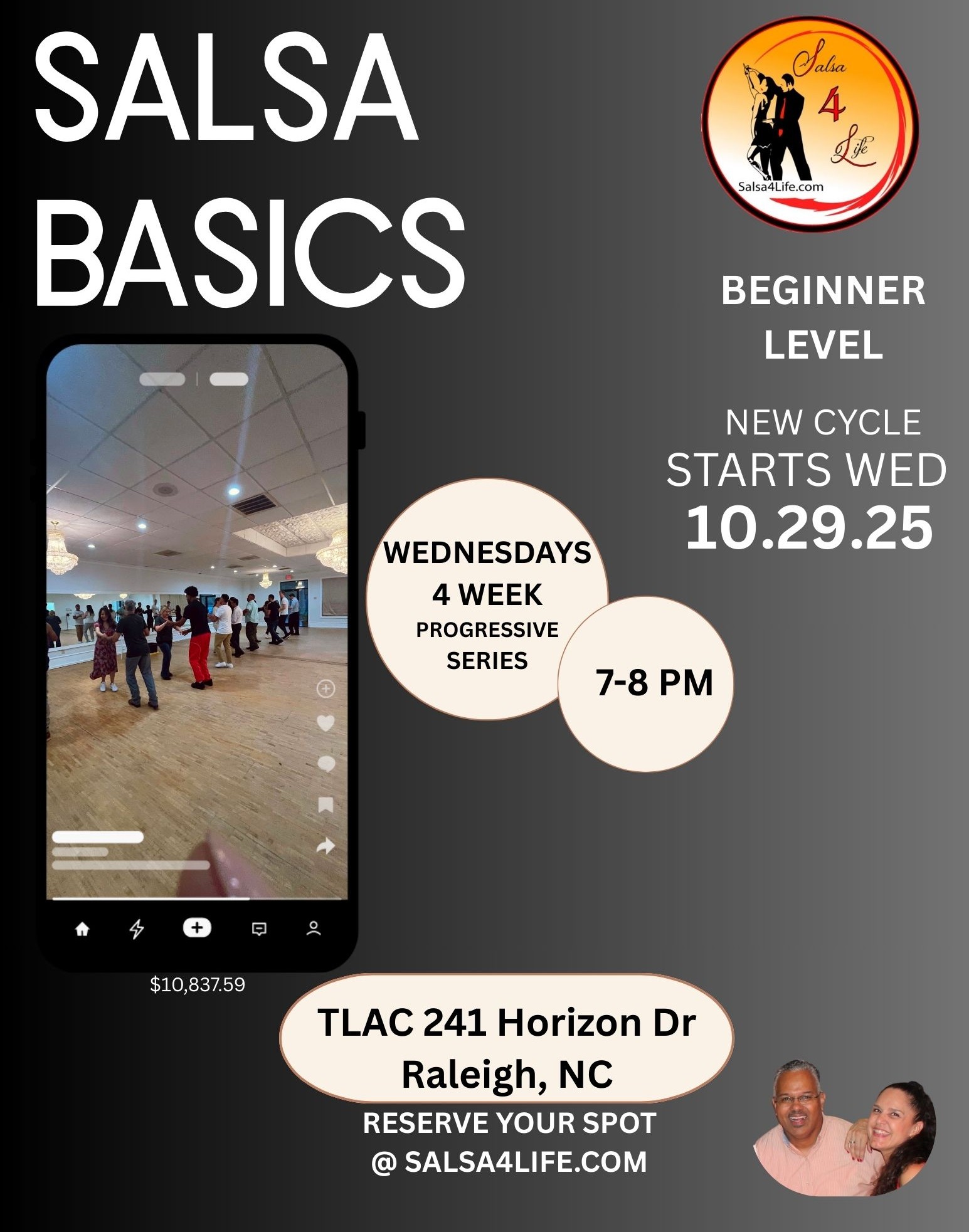 Salsa lessons Raleigh NC